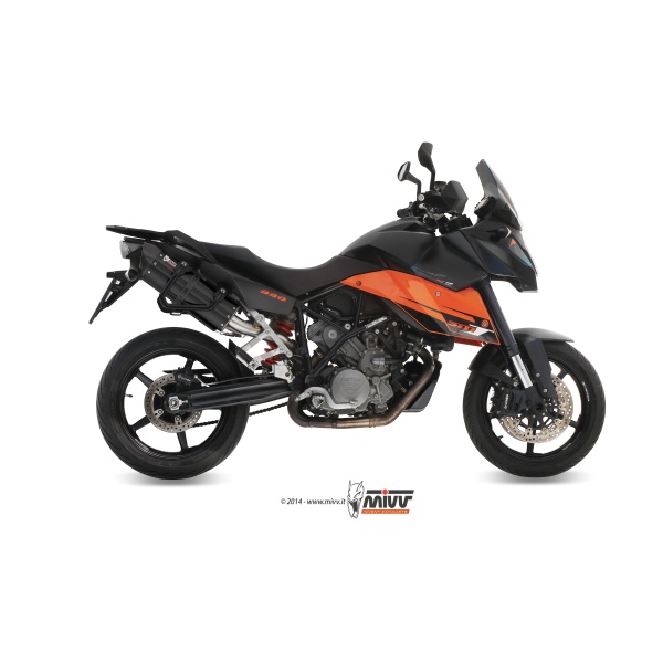 Mivv 2 Slip-On Suono black con tapa carbono KTM 990 Supermoto SMT 2009-13