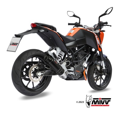 Mivv Full system 1x1 GP carbon con tapa carbono KTM 125 Duke 2011-16 / 200 Duke 2012-14