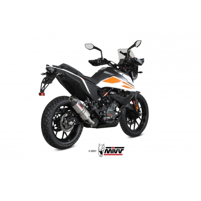 Mivv Slip-On Oval Titan con tapa carbono KTM 390 Adventure 2020-24