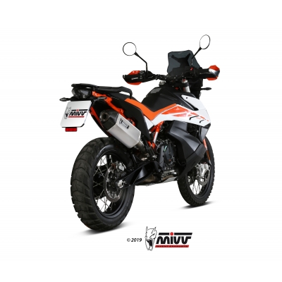 Mivv Slip-On Speed edge St. Steel con tapa carbono KTM 790 Adventure/R 19-24 / 890 Adventure/R 20-24