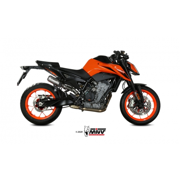 MIVV mk3 スリップオンマフラー KTM 890 790DUKE MIVV MK3 Black Steel Slip-On Exhaust '18-'23 KTM 790/890
