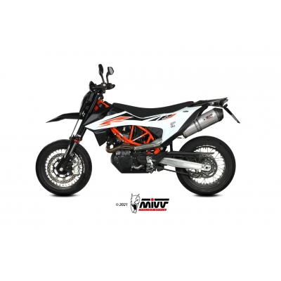 Mivv Slip-On Oval Titan con tapa carbono KTM 690 SMC R 2020-24