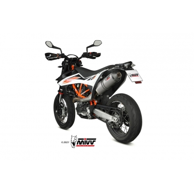 Mivv Slip-On Oval Titan con tapa carbono KTM 690 SMC R 2020-24