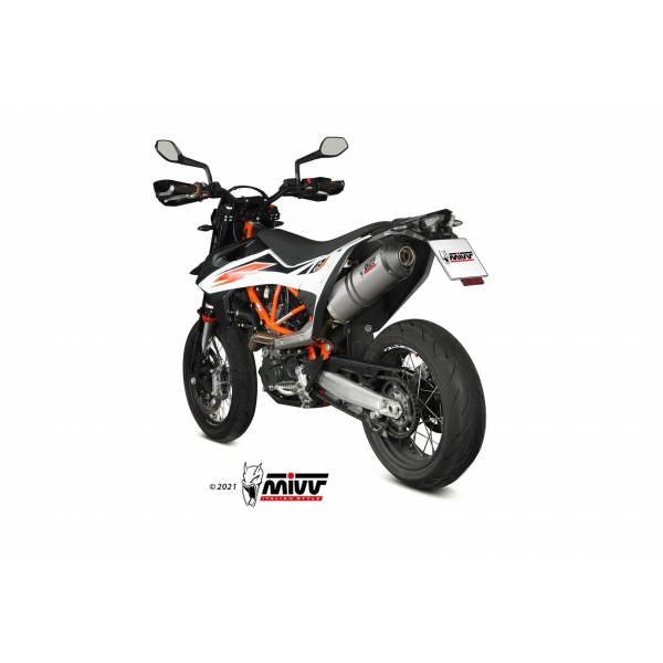 Mivv Slip-On Oval Titan con tapa carbono KTM 690 SMC R 2020-24