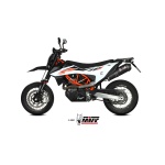 Mivv Slip-On Oval Black con tapa carbono KTM 690 SMC R 2020-24