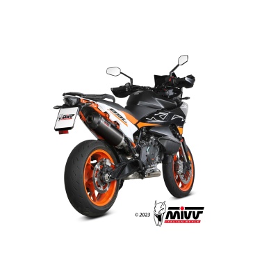 Mivv Slip-On Oval Black con tapa carbono KTM 890 SMT 2023-24