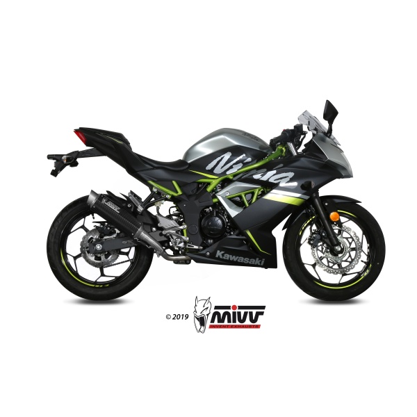 Mivv Slip-On GP Pro carbono Kawasaki Ninja 125 / Z125 2019-24
