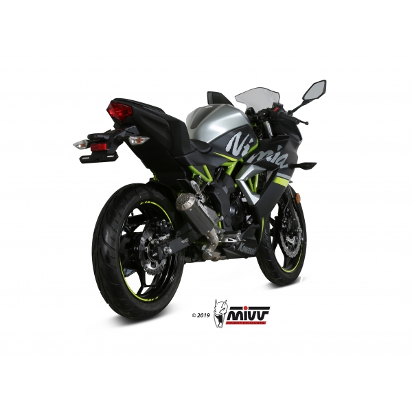 Mivv Slip-On Mk3 carbono Kawasaki Ninja 125 / Z125 2019-24