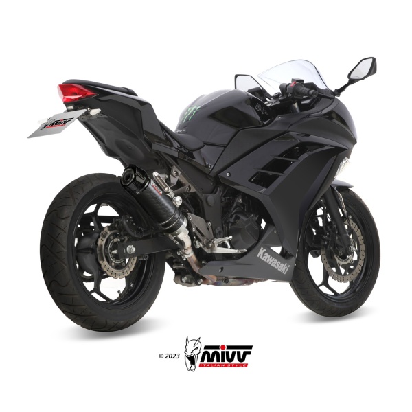 Mivv Slip-On GP carbon con tapa carbono Kawasaki Ninja 300 2013-16 / Z300 2015-16