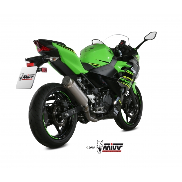 Mivv Tubo no kat (compatible con Silencioso Mivv y Original) Kawasaki Ninja 400 2018-20/Z400 2019-20