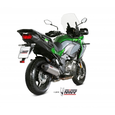 Mivv Slip-On Oval Titan con tapa carbono Kawasaki Versys 1000 / S / SE 2019-24