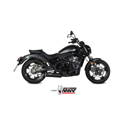 MIVV FULL SYSTEM 2x1 HR-1 BLACK KAWASAKI VULCAN S 2017-23