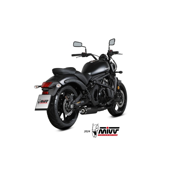 MIVV FULL SYSTEM 2x1 HR-1 BLACK KAWASAKI VULCAN S 2017-23