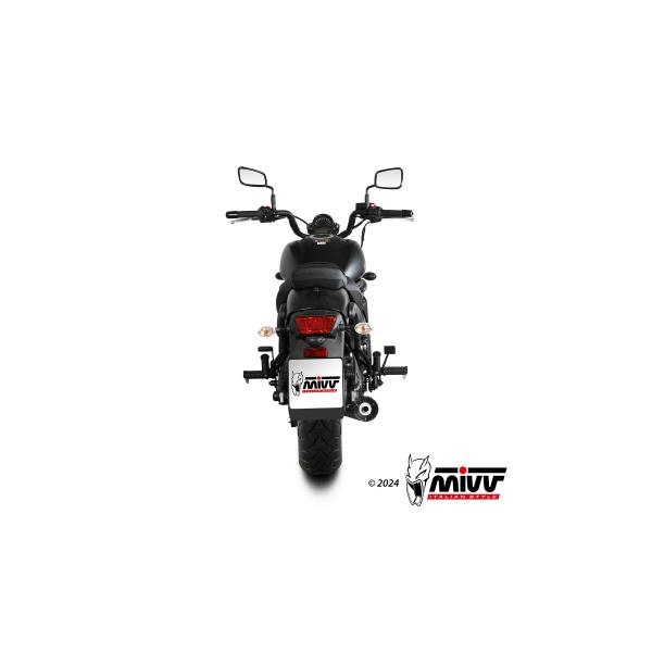 MIVV FULL SYSTEM 2x1 HR-1 BLACK KAWASAKI VULCAN S 2017-23