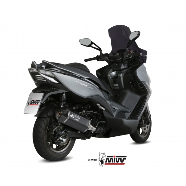 Mivv Slip-On Speed edge black Kymco Xciting 400i 2013-18