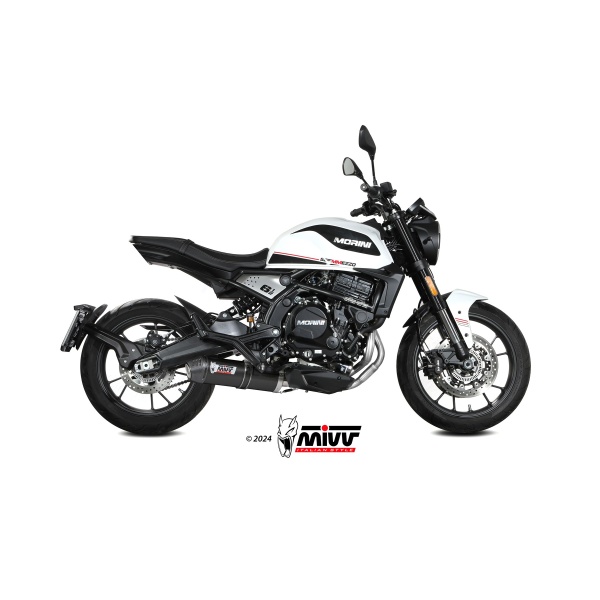Mivv Slip-On Oval Black con tapa carbono Moto Morini Seiemmezzo STR 2022-24