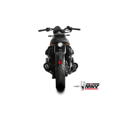Mivv 2 Slip-On HR-1 Black Moto GUZZI V7 STONE 2021-24