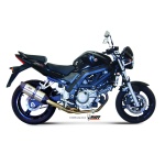 Mivv Slip-On Suono St. Steel con tapa carbono Suzuki SV 650 2004-15