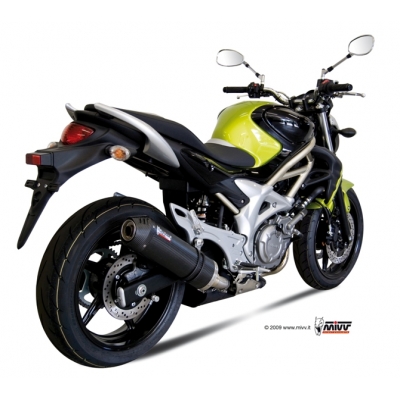 Mivv Slip-On Oval carbono con tapa carbono Suzuki Gladius 2009-15