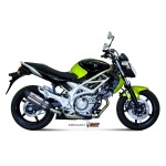 Mivv Slip-On Suono St. Steel con tapa carbono Suzuki Gladius 2009-15