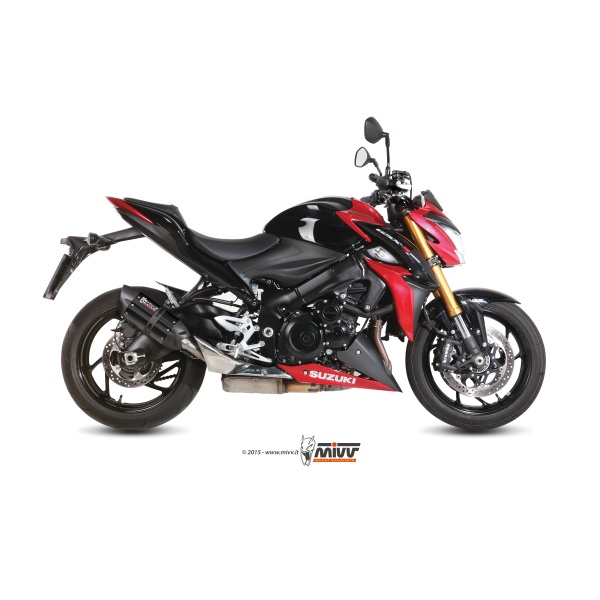 Mivv Slip-On Suono black con tapa carbono Suzuki GSX-S 1000 / 1000 F 2015-22