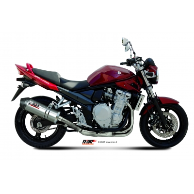 Mivv Slip-On Oval titan con tapa carbono Suzuki GSF 650 Bandit 2007-15 / GSX 650 F 2008-15