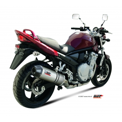 Mivv Slip-On Oval titan con tapa carbono Suzuki GSF 650 Bandit 2007-15 / GSX 650 F 2008-15