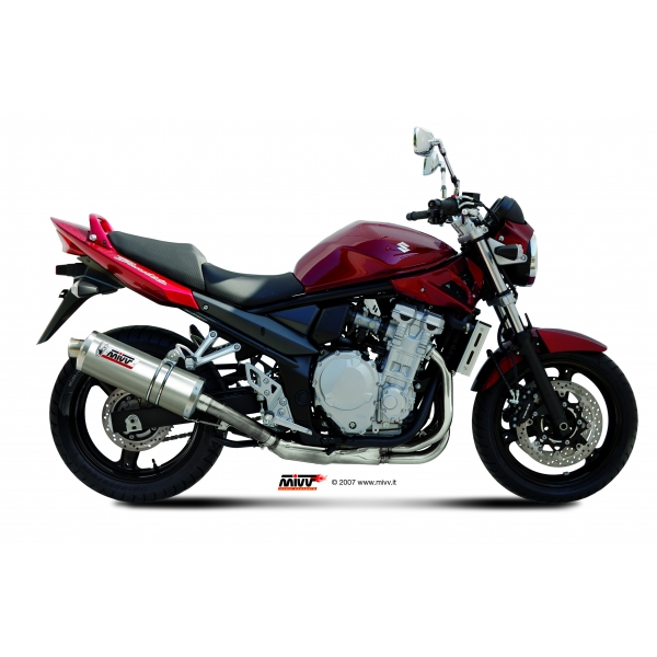 Mivv Slip-On Oval St. Steel Suzuki GSF 650 Bandit 2007-15 / GSX 650 F 2008-15