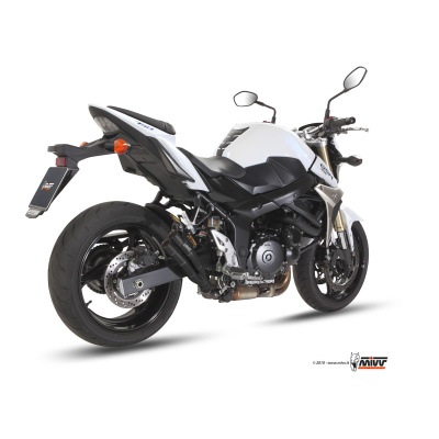 Mivv Slip-On Double Gun black Suzuki GSR 750 2011-16