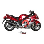 Mivv 2 Slip-On Oval carbono con tapa carbono Suzuki GSX-R 1300 Hayabusa 2008-17