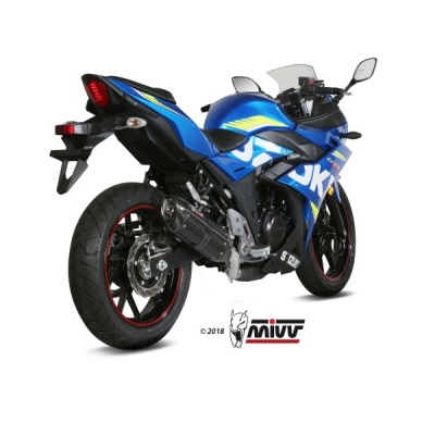 Mivv Slip-On Suono black con tapa carbono Suzuki GSX 250 R 2017-20