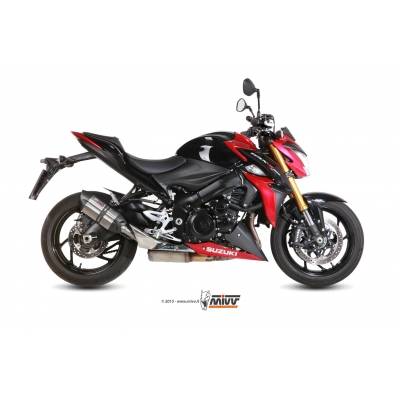 Mivv Slip-On Suono St. Steel con tapa carbono Suzuki GSX-S 1000 / 1000 F 2015-22