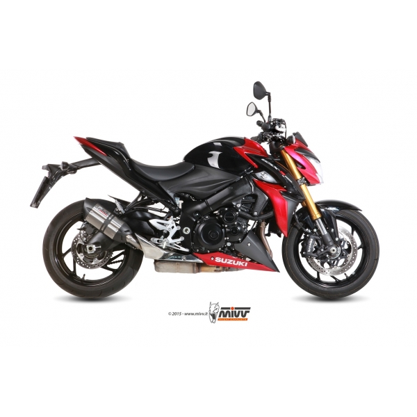 Mivv Slip-On Suono St. Steel con tapa carbono Suzuki GSX-S 1000 / 1000 F 2015-22