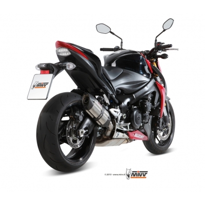 Mivv Slip-On Suono St. Steel con tapa carbono Suzuki GSX-S 1000 / 1000 F 2015-22