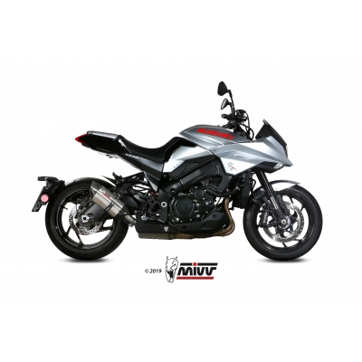 Mivv Slip-On Suono St. Steel con tapa carbono Suzuki GSX-S 1000 Katana 2019-24