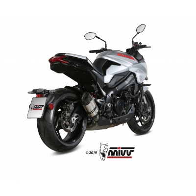 Mivv Slip-On Suono St. Steel con tapa carbono Suzuki GSX-S 1000 Katana 2019-24