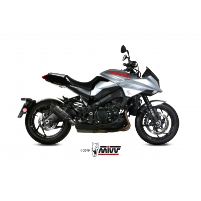 Mivv Slip-On Suono Black con tapa carbono Suzuki GSX-S 1000 Katana 2019-24