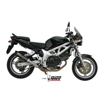 Mivv Slip-On GP black con tapa carbono Suzuki SV 650 1999-02