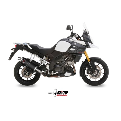 Mivv Slip-On Dakar Black Suzuki DL V-Strom 1000 / XT 2014-20 / 1050 / XT 2020-24