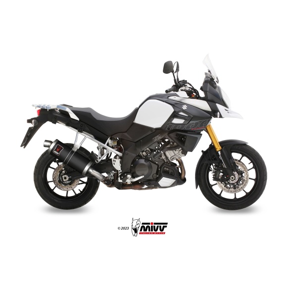 Mivv Slip-On Dakar Black Suzuki DL V-Strom 1000 / XT 2014-20 / 1050 / XT 2020-24