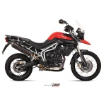 Mivv Slip-On Suono black con tapa carbono Triumph Tiger 800 XC / XR / XRx / XCx / XRT / XCA 11-16