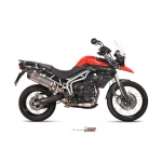 Mivv Slip-On Oval titan con tapa carbono Triumph Tiger 800 XC / XR / XRx / XCx / XRT / XCA 11-16