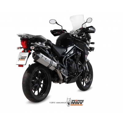 Mivv Slip-On Speed edge St. Steel con tapa carbono Triumph Tiger Explorer 1200 2012-15