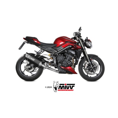 Mivv Full system 3x1 SR-1 Black Titanium Triumph Street Triple 765 R / RS 2023-24