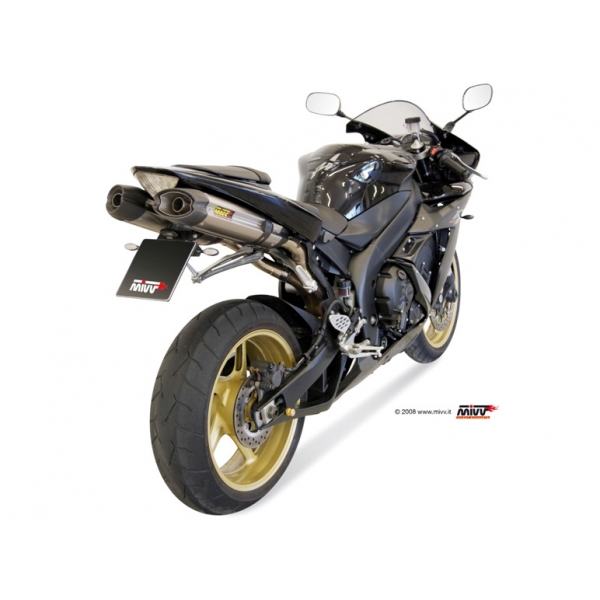 Mivv 2 Slip-On Suono St. Steel con tapa carbono Yamaha YZF 1000 R1 2004-06