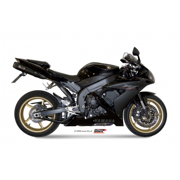 Mivv 2 Slip-On Suono black con tapa carbono Yamaha YZF 1000 R1 2004-06