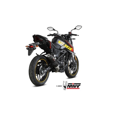 Mivv Full System 1x1 GP black con tapa carbono Voge Brivido 125R 2023-24