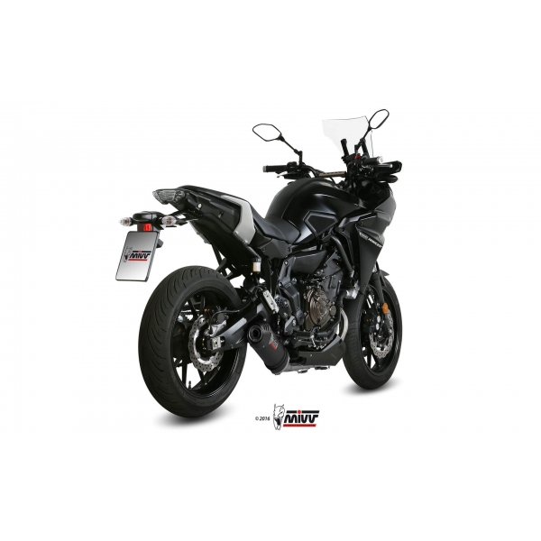 Mivv Full system 2x1 Oval carbono con tapa carbono Yamaha Tracer 700 / GT / Tracer 7 2016-24