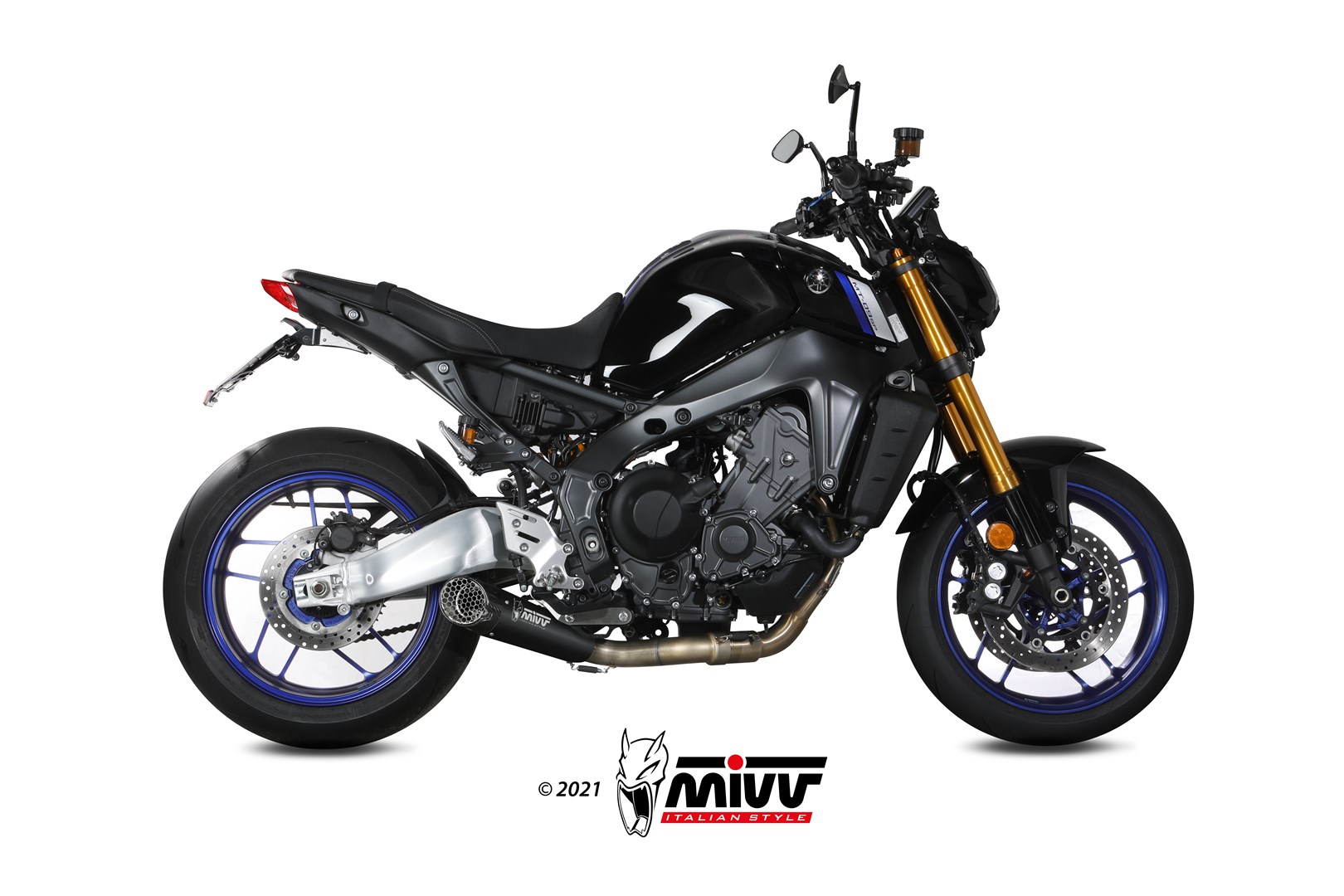Mivv Full system 3x1 X-M5 black Yamaha MT-09 / SP / FZ-09 2021-23