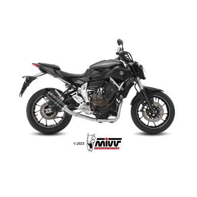 Mivv Full system 2x1 GP Black con tapa carbono Yamaha MT-07 / FZ-07 2014-24